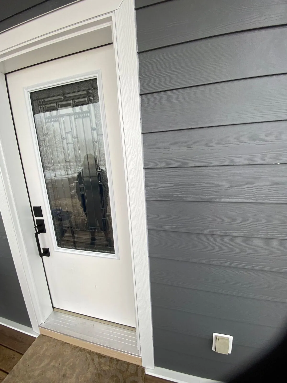 Modern full-lite glass entry door
