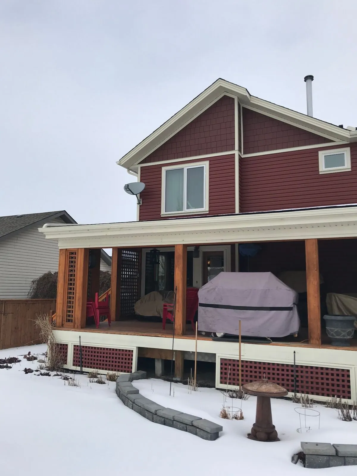 Cedar shake gable accent